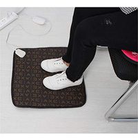 Warm Heated Foot Pad, Electric Foot Warmer Mat with 2 Temperature Settings, Durable Anti-Slip Sole Heated Floor Carpet for Under Desks and More,B