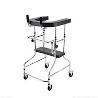 Standing Walk Stand/Walker/Walk Aid/Stand Frame Seat Wheel Folding Height Adjustable with Rehabilitation Device Elderly Walker Lower Limb Walker Handicapped Skid