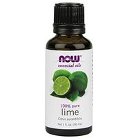 NOW Essential Oils, Lime Oil, Citrus Aromatherapy Scent, Cold Pressed, 100% Pure, Vegan, Child Resistant Cap, 1-Ounce