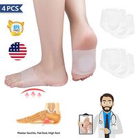 Arch Support, Soft Gel Arch Support Set, Reusable-Arch Brace for Pain Relief Plantar Fasciitis, Flat Feet/Foot & Fallen Arches, Arch Compression Sleeves/Socks for Women & Men