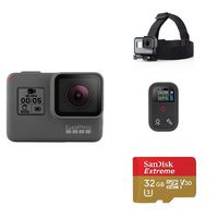 GoPro HERO5 Black w/ Remote, Head Strap and Memory Card