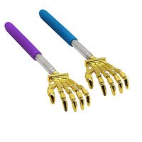 SinLoon Back Scratcher Hand Massager backslap(2- Pack) Portable Extendable Telescopic Metal Back Scratchers with Rubber Handles (Manipulator)