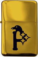Alberts Gifts Gold Flick Top Wick Lighter w/ 3 in 1 Pittsburgh Logo