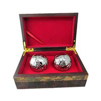 Hjyi Baoding Balls, Baoding Iron Ball Hand-Carved Dragon and Phoenix Ball Health Care Ball Handball Fitness Ball Chinese Health Stress Relieve Hand Exercise