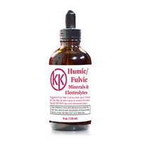 Premium Organic Fulvic Humic Mineral Electrolytes Liquid Concentrate 4oz - Breakthrough Keto Flu & Cramp Relief - NO Maltodextrin NO Sugar NO Calories 120 Servings KetoKerri