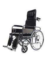 KOSHSH Plating High-Carbon Steel Wheelchair, Lightweight Folding Self Propelled Multifunction Mobility Device, Puncture Proof tire Anti-Fall Design, Detachable