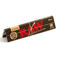 1 Pack Raw Black Classic King Size Rolling Paper + Beamer Smoke Collectable Sticker