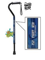 Walking Cane Gel Grip Handle Adjustable Aluminum US Air Force Veteran Military Men or Women
