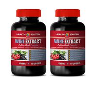 Energy Booster and Fat Burner - antioxidant Vitamins for Men - Wine Extract ANTIOXIDANT Complex 1200MG - resveratrol with Green Tea - 2 Bottles 120 Capsules
