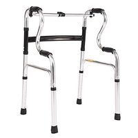 ZHPRZD Disabled Walker Elderly Walker Four-Legged Cane Double Curved Walker Elderly Walking Frame Booster Aluminum Walker