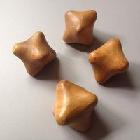2 Pcs Hexagonal Wooden Hand Massager Body Stress Relief Eldely Reflexology Acupoint Massager WS99