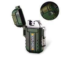 Kywa Waterproof USB Dual Arc Rechargeable Lighter Windproof Plasma Lighter for Cigarette Outdoors Activity