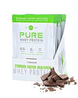Pure Whey Protein Powder (Chocolate) by SFH | Best Tasting 100% Grass Fed Whey | All Natural | 100% Non-GMO, No Artificials, Soy Free, Gluten Free | (10 Single Serve Pouches)
