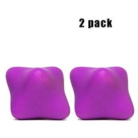 Lana Hexagon Massage Ball 2 Pack, Hard &Soft Finger Massager Roller Balls (Color : Purple)