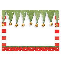 Caspari Stocking Stripe Self-Adhesive Gift Tags, 60 Labels
