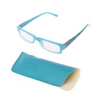 Oranmay Women Square Frame Reading Glasses Eyeglasses Presbyopia Readers +1.0 To +4.0 With Leather Cover