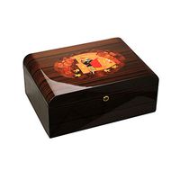 LS-Cigarette Cigar Box - moisturizing Box Cedar Wood Piano Paint Large Capacity humidifying moisturizing humidor /& (Color : A)