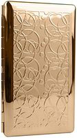 Rose Gold Rings (Half Pack 120s) Metal-Plated Cigarette Case & Stash Box with Mirror