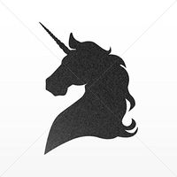 Decal Stickers Unicorn Durable Racing Motorbike Waterproof Racing Vehi Mettalic Black (3 X 2.22 In)