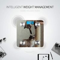 Cute Blue Eyes Siamese Cat Weight Scale Bluetooth Electronic Weight Scale Body Fat Weight Scale Tracks 8 Key Compositions Analyzer Sync with Fitness Apps 400 Lbs