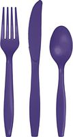 Heavy-Duty Cutlery 24/Pkg-Purple