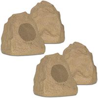 Theater Solutions 4R4S Outdoor Weatherproof Sandstone Rock Speakers 4 Piece Set 1000 Watts