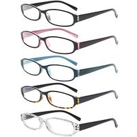 Reading Glasses 5 Pairs Spring Hinge Comfort Fashion Quality Readers for Men and Women (5 Pack Mix Color, 0.50)