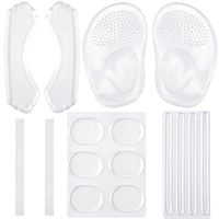 Soumit SOUMIT Women High Heel Kit,Transparent Round Shoe Stickers,Invisible Shoelaces,Heel Liners Grip Pad,Forefoot Cushions and Slim Gel Liners For Different Kinds of Shoes