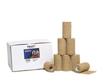 HealiT SafeGrip™ Cohesive Bandage 4inch-Wide Self-Adhering Performance Athletic Wrap Medical Tape, Flexible Breathable, Sports Tape Ideal for Stretch Ankle, Swelling, Wrist - Beige - 24 Pack/Case