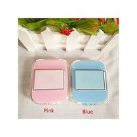 DIY Cute Chinese Characters Male God Goddess Contact Lens Case with Mirror Box Container for Color Lenses,Pink