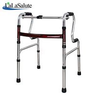 RenShiMinShop LaLaSalute Walker Portable Elderly Walker Foldable Walker Disabled Four-Legged Walking Sticks Auxiliary Medical Devices Aluminum Adjustable Walker