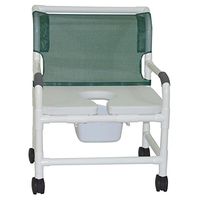 MJM International 126-4-NB-FSSS Extra Wide Shower Chair with Full Support Soft Seat, Royal Blue/Forest Green/Mauve