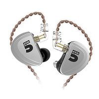 CCA A10 in Ear Monitor 5BA HiFi Stereo in-Ear Earphone, Pure Pure 5 Balanced Armature Drivers Headphones High Fidelity CCA IEM Headset(Silver no Mic)