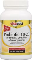 Vitacost Probiotic 10-20 - 20 Billion CFU** -- 100 Vegetarian Capsules