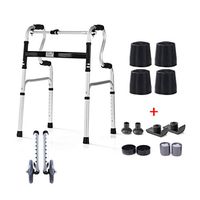 Drive Medical Walker Elderly Care Walking Aid with Wheels and Armrest for Seniors, Handicap, Fracture Disabled, Max 180 Kg
