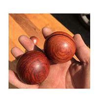 Js-whz Health Ball, Red Rosewood Health Ball, Mahogany Red Rosewood Health Massage Active Wood Ball, Middle-aged And Elderly Rehabilitation Health Ball Handball, 5CM Red Rosewood Handball + Wooden Box