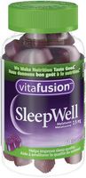 Vitafusion SleepWell Gummy Supplement, naturally sourced blackberry flavour, 60 gummies