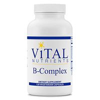 Vital Nutrients - B-Complex - Balanced High Potency B Vitamin Complex - Supports Energy Production, Metabolism and Heart Health - Gluten Free - 120 Vegetarian Capsules per Bottle