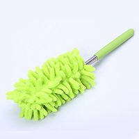 Tuscom Telescopic Microfibre Duster Handle,for Home Mirror Car Blade Cleaner （63cm 3 Colors） (Green)