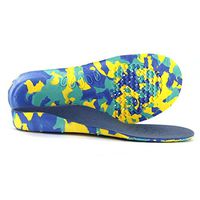 Jumping Noah's Kids Blue Camoflauge Orthotic Cushioned Arch Support Shoe Insoles for Flat Feet (Large)