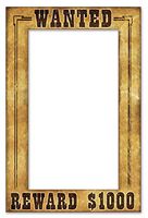 Beistle 52158 Wanted Photo Booth Fun Selfie Frame Western Party Supplies, 15.5" x 23.5", Multicolored