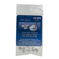 GMS Optical Premium Grade Round Slide-in Silicon Nose Pads for Glasses, Sunglasses, and Eye Wear - 9mm (4 Pair)