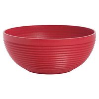 Red Serving bowl Eco Friendly Maple Wood Plastic Fiber Bowl - 10" Dia x 4" H
