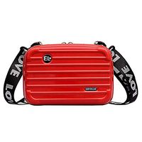 Eilane Hard Shell Travel Comestic Case, Waterproof Durable Collision Mini Suitcase Handbag Case Crossbody Bag Case with Wrist Strap and Adjustable Shoulder Strap