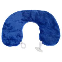 Lily's Home Herbal Aromatherapy Heated Neck Wrap with Microwavable Heat Pad, Moist Heat Therapy for Tension and Pain Relief, with a Lock, Blue Fleece