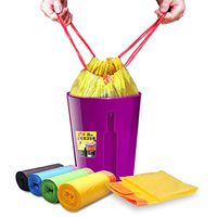 LSRICH Thickening Garbage Bags Biodegradable Trash Bags Recyclable Rubbish Bags, 5 Gallon Wastebasket Bin Liners for Bedroom Home Kitchen Bathroom and office 72 Counts / 4 Rolls 4 Colors