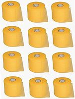 FAZ Sports PW Athletic Tape Foam Underwraps Pre-Wrap 2 3/4" x 30 Yards (Yellow, 12 Pack)