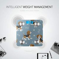 Bluetooth Scale Digital Cartoon Cute Clever Beagle Pet Animal Scales Digital Weight Body Fat Composition Monitor Analyzer with Smartphone App for Body Management-396 Lbs