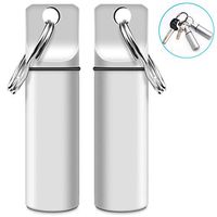 [2 Pack] Keychain Pill Organizer, Aluminum Waterproof Pill Box Keychain Pill Holder Portable Daily Pill Case for Outdoor Travel Camping Men and Women