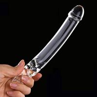 All Natural Mini Small Smooth Double Ended Sided Headed Crystal Clear Glass Stick for Women Men Female Male Beginners MSYS005